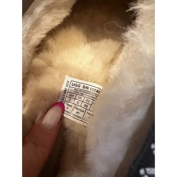 UGG Tasman Slipper Chestnut beige women slide size 7 - Picture 5 of 8